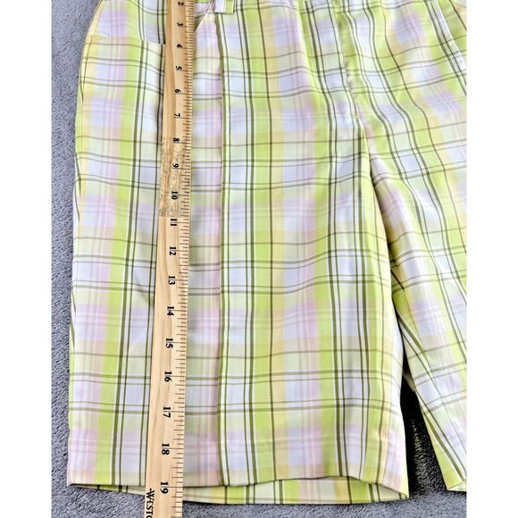 EP Pro NY Women's 8 Green Pink Plaid Golf Shorts Preppy Athletic Outdoors Tennis - Picture 7 of 10
